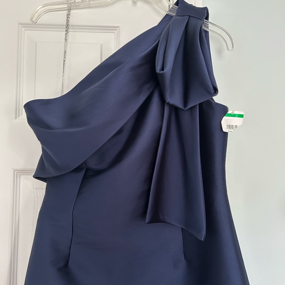 Sachin + Babi Midnight Blue One-Shoulder Gown - Picture 4 of 7